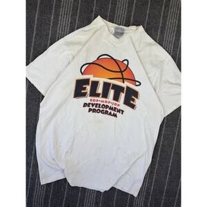 Nike Shirt Mens Large White Elite Development Camp VTG Y2K Basketball Silver Tag